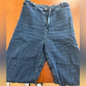 Creatures of Comfort High Waisted Blue cotton Plaid Pants